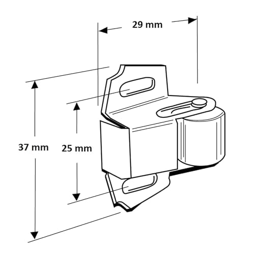 10 Pack Rok Hardware Roller Wheel Spring Cabinet Furniture Closet Door Catch Latch Holder in Zinc Finish with Screws, ROKRC
