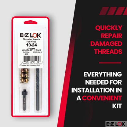 E-Z LOK Thread Repair Kit, 10-24 - size: 10-24 x 10mm, style: Flanged