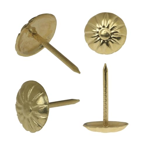 Upholstery Tacks for Furniture Upholstery Nails Tacks for Decorative 100Pcs - color: Gold_flower