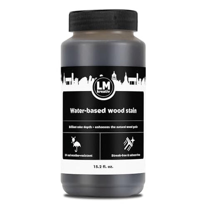 Water-Based Wood Stain 15.2 fl oz - Aging Stain - Interior Stain for Furniture & Craft Wood | Easy Application | No Sanding Needed | Low Odor | All-in-One Stain - color: Aging Stain