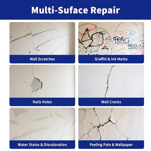 Breliter Drywall Repair Kit - 8.8oz Wall Repair Paste Tube, White