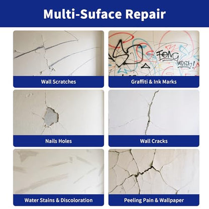 Breliter Drywall Repair Kit - 8.8oz Wall Repair Paste Tube, White