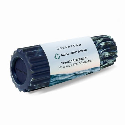Oceanfoam Ripple Small Foam Roller (Dark Navy, Hunter & Seafoam Marbled) - color: Dark Navy, Hunter & Seafoam Marbled
