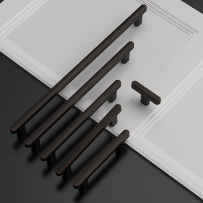 Asidrama 10 Pack 6.3 Inch(160mm) Oil Rubbed Bronze Kitchen Cabinet Handles, Cabinet Pulls Kitchen Cabinet Hardware for Cupboard Drawer Pulls - color: Oil Rubbed Bronze, size: 6.3" Hole Center, style: 10 Pack