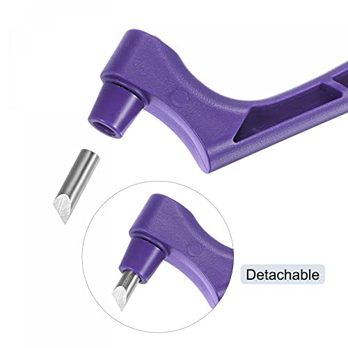 uxcell Craft Cutting Tools, 360 Degree Rotating Blades Stainless Steel Cutter with 15 Degree Blade for DIY Crafts Stencils Scrapbooks, Purple - color: Purple