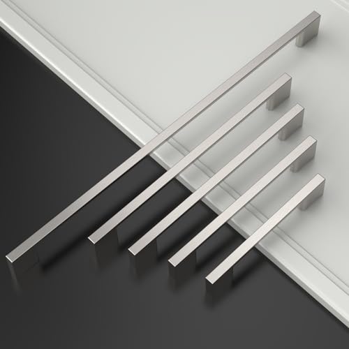 FILTA 10 Pack 5 Inch(128mm) Hole Centers Brushed Nickel Cabinet Pulls,Stylish Satin Nickel Cabinet Pulls Zinc Alloy Cabinet Hardware for Cabinets Cupboard Handles Drawer Pulls - color: Brushed Satin Nickel, size: 5" Hole Center, style: 10pack