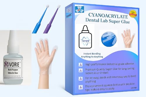 Super Glue Adhesive Instant Bonding Cyanoacrylate Acrylic - Dental Laboratory Tools (Gel - 20gr) - size: Gel - 20gr