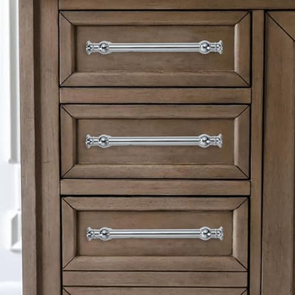 10 Pack 3 Inch Hole Center Polished Chrome Cabinet Pulls-Heavy Duty Solid Cabinet Handles Suitable for Cabinets, Dressers, Kitchens and Bathroom cabinets - color: Polished Chrome, size: 3 Inch hole center, style: 10-Pack