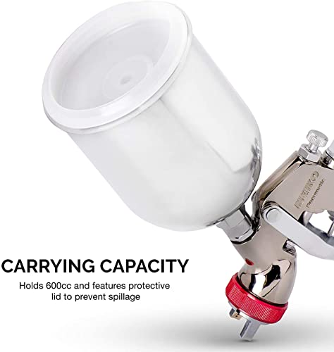 NEIKO 31216A Air Spray Paint Gun, HVLP with Gravity Feed, 2.0 MM Nozzle, 600 CC Capacity, Spray Gun Paint Sprayer for Walls, Automotive, Home Improvement - style: 2.0mm nozzle