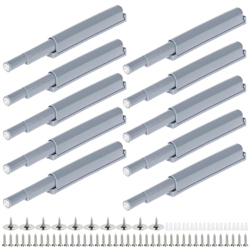 QWORK Push to Open Door Opener with Screws, 20 Sets Soft-Close Door Damper for Kitchen Cabinet Furniture Door