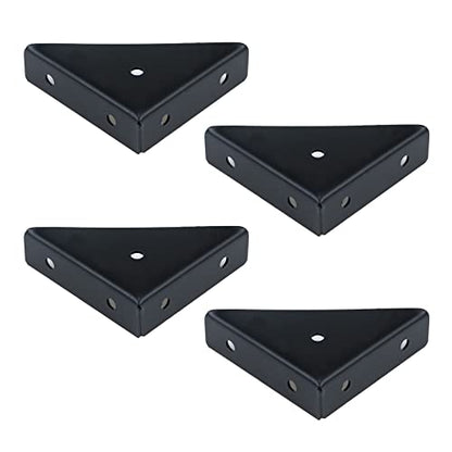 Dnyta 90 Degree Bracket Heavy Duty, 4 Pack Triangle Shelf Brackets, Black - style: 4pcs