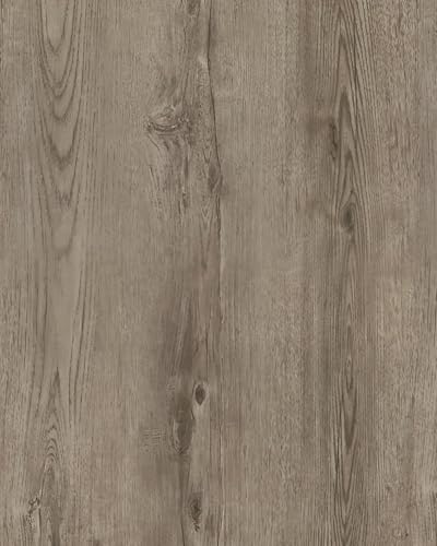 GloryTik Grey Brown Wood Grain Contact Paper Faux Wood Peel and Stick Wallpaper Wood Removable Self Adhesive Waterproof Wallpaper 17.7"X590" - color: Grey Brown, size: 17.7" x 590"