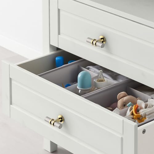 Amerdeco 10 Pack Brushed Satin Nickel and Gold Cabinet Knobs 2 Inch T Bar Cabinet Pulls Kitchen Cabinet Handles Cabinets Hardware Drawer Pulls ZH0058 - color: Gold+Brushed Satin Nickel, size: 2"/51MM
