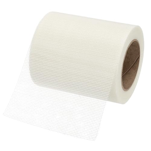 PATIKIL Drywall Repair Mesh Tape, 6 inch x 82 ft Fiberglass Repair Patch Self-Adhesive Dry Wall Joint Tape 12 Mesh Wall Hole Crack and Seam Patch, White - size: 6 inch x 82 Feet