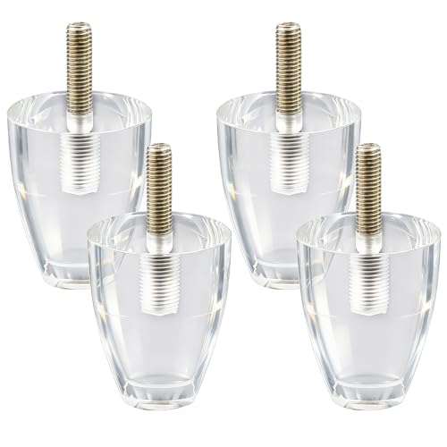 Clear Acrylic Furniture Legs, 2.8 Inch Height, 4Pcs - size: H 2.8 Inch