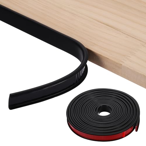 uxcell U-Shape Edge Banding, 0.79 Inch x 19.7Ft TPE Self-Adhesive Veneer Edging Trim Furniture Flexible Corner Edge Protector for Cabinets Countertop Shelves Restoration, Black - color: Black, size: 0.79 Inch x 19.7Ft