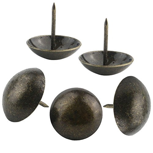 Ogrmar 50PCS Antique Upholstery Tacks for Furniture Round Large-Headed Nail