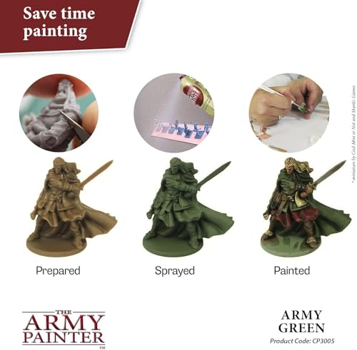 The Army Painter, Colour Primer Army Green, 400 ml acrylic spray - color: Army Green