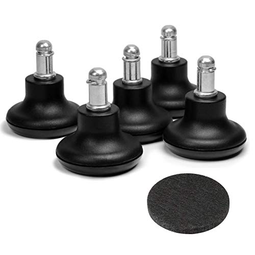 Bell Glides Replacement Office Chair Feet Low Profile Wheel Stopper 5 Pack - size: Low Profile