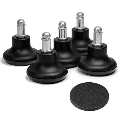 Bell Glides Replacement Office Chair Feet Low Profile Wheel Stopper 5 Pack - size: Low Profile
