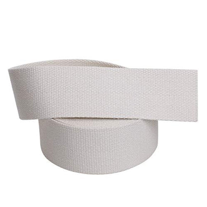 COTOWIN 2" Wide Thick Heavy Cotton Webbing，6 Yards (Natural White, 2") - size: 2"