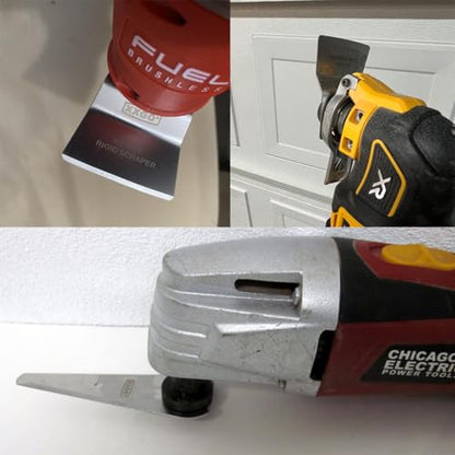 XXGO 8 Pcs Rigid Oscillating Tool Scraper Cutter Blades for Vinyl Flooring - size: Multi Tool Scraper Blade - 8 Pcs