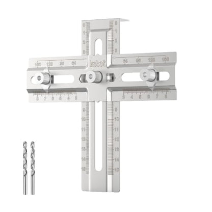 Imbot Cabinet Handle Jig, Drawer Pull Knob Template, Cabinet Hardware Jig - color: Stainless Steel