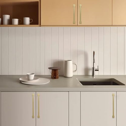 10 Pack 12-5/8 Inch(320mm) Cabinet Pulls Brushed Brass Kitchen Cabinet Handles Drawer Pulls Solid Cabinet Hardware - color: Brushed Brass, size: 12-5/8'' Hole Center(320mm)