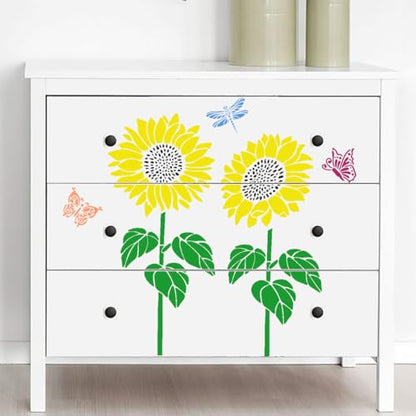 Large Flower Stencils for Wood Fence Sunflower Stencils - style: Sunflowers