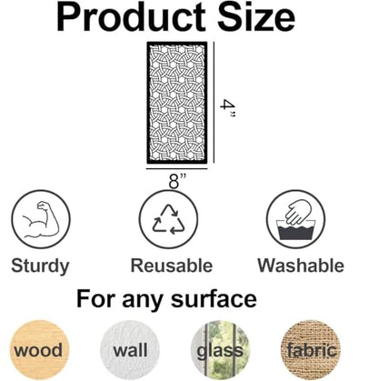 Stencils for Crafts Reusable Texture Stencils for Painting 8"x4" - style: Basic