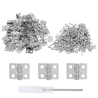 Biaungdo Mini Brass Hinges, 10x8mm, White, 60 Pcs - color: White, size: 10x8mm,60Pcs