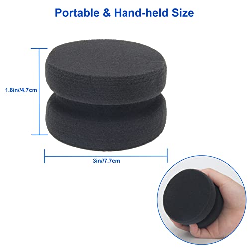 Paint Sponge Applicator 3Pcs, Boyistar Black Detail Painting Sponge - color: Black
