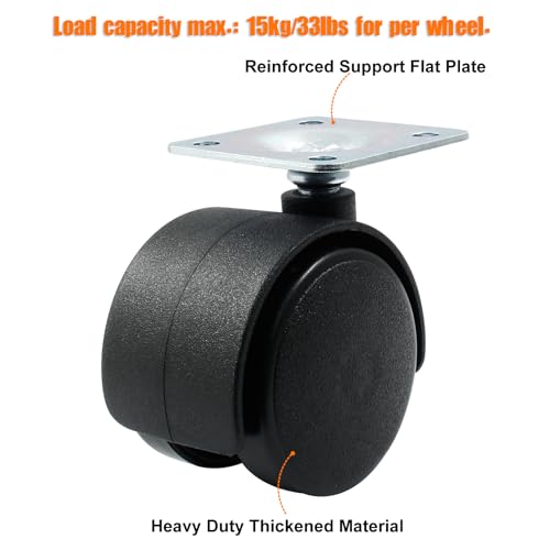 1.5 Inch Swivel Caster Wheels, Plate Casters, 4pcs - style: 1.5 Inch