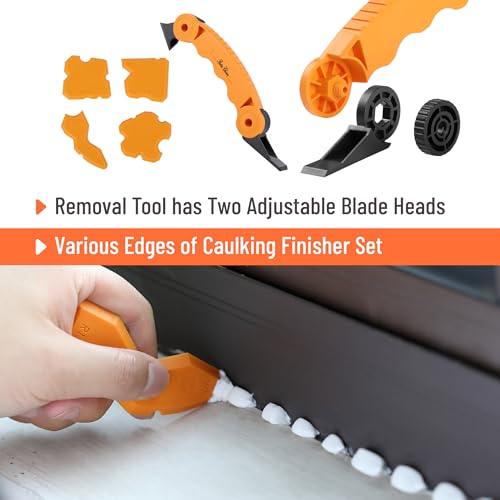 Bates- Caulking Gun Kit, 10:1 Thrust Ratio, 3 in 1 Caulk Gun No Drip, Caulking Tool Gun, Hand Caulking Guns, Silicone Gun, Caulking Gun Tool, No Drip Caulk Gun