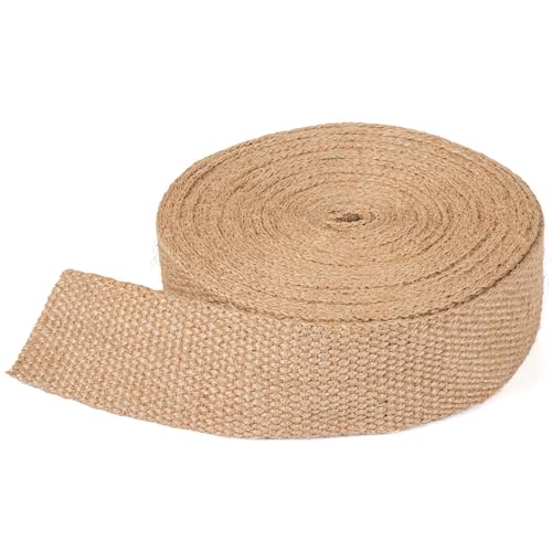 10 Yards 2" Jute Webbing for Chair Seat, Upholstery Webbing for Chairs, Natural Burlap Fabric for Craft Projects (2 Inch/10 Yards) - size: 2 Inch/10 Yards