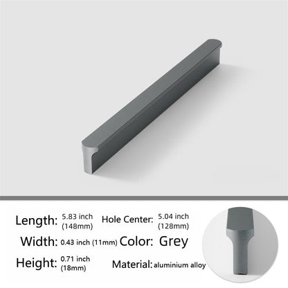 5 Pack Grey Cabinet Pulls - Kitchen Hardware Handles for Dresser Drawers -T Shape Cabinet Hardware (5.82 inch,Grey) - color: Gray, size: 5.82 inch