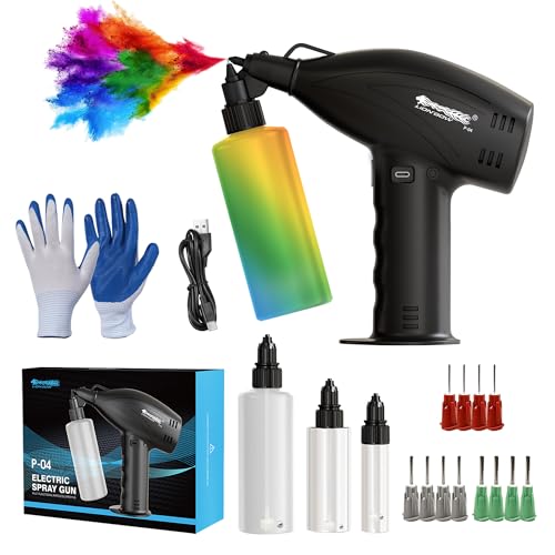 Lionbow pistola Paint Sprayer Gun electrica Handheld Electric Paint Spray Gun High-Power Equipment Portable Cordless Spray Gun for Painting Cars,Furniture, Fence, Garden Chairs etc and DIY(4 Gear)