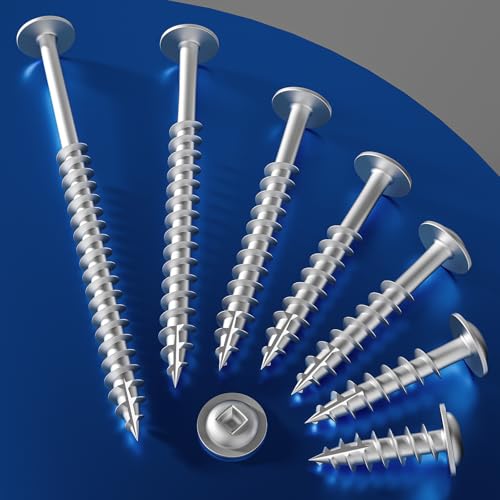 Wensilon Pocket Hole Screws, #8 x 3/4", Square Drive, White, 1lbs 200pcs - color: Silver, size: 8*3/4"