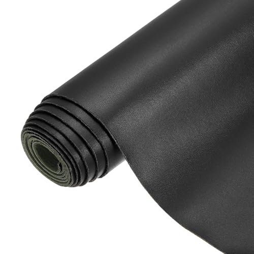 PATIKIL PU Faux Leather Fabric Nappa Grain 1 Yards Length 54"x36"x0.04" Soft Synthetic Leather Material Sheets 1mm Thick for Bags DIY Crafts, Black - color: Black, size: 54"x36"x0.04"