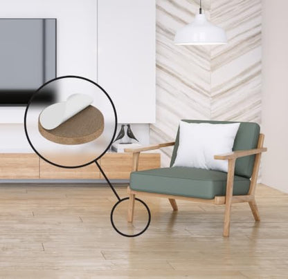 Slipstick GorillaFelt Premium Felt Furniture Pads/Chair Floor Protectors (1 Inch Round) Includes 48 Heavy-Duty Felt Pads with Self Stick Adhesive, Beige - size: 48 PCS 1" Beige