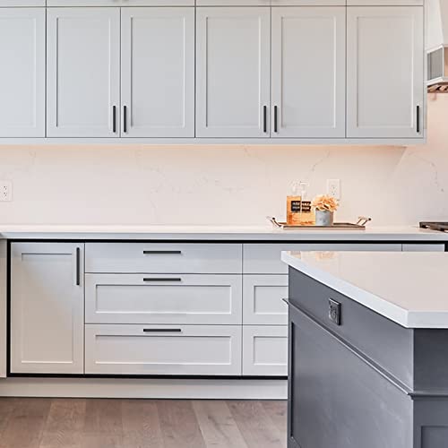 Amerdeco 10 Pack Matte Black Cabinet Pulls, 3 Inch(76MM) Hole Centers, Kitchen Cabinet Handles, Zinc, Black - color: Matte Black, size: 3"/76MM, style: 10 Pack