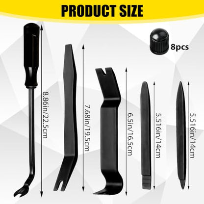 Auto Trim Removal Tool, Auto Clip Fastener Remover Pry Tool, 13PCS - color: Black