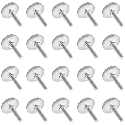 20Pcs M6 Thread Furniture Levelers M6 Table Leveling Feet Adjustable Leveler Feet Screw On Furniture Glide Leveling for Chairs, Table, Cabinets, M6 x 25mm Thread Rod - size: M6 x 25mm, 20Pcs