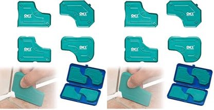 ORXPLUS Tools 4 Pieces Caulking Tool Kit Silicone Sealant Finishing Tool for Silicone Sealant Grout Finishing Sealing, Green (Pack of 2) - size: 4 Pieces Caulking Tool Kit (Pack of 2)