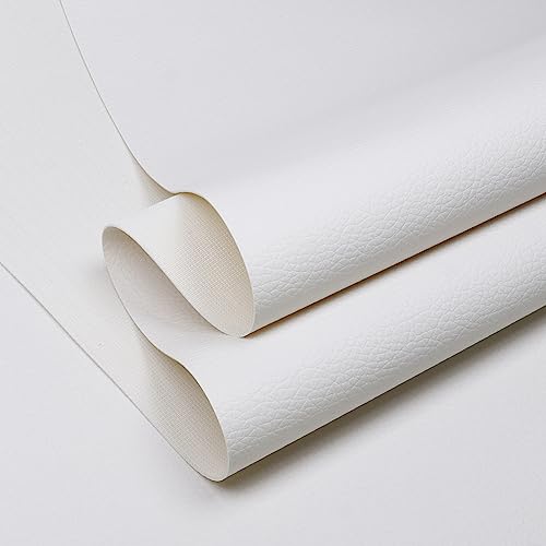 Marine Vinyl Fabric Waterproof Soft Leather Material 55"×108" White - color: White, size: 55"W x 108"L