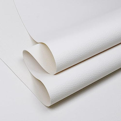 Marine Vinyl Fabric Waterproof Soft Leather Material 55"×108" White - color: White, size: 55"W x 108"L