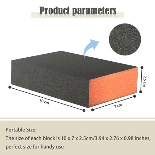 Sanding Sponge, 400 Grit Assortment Sanding Block - size: 400grit - 6PCS
