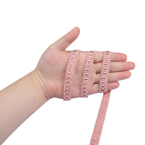 Gimp Braid Trim, 10 Yards 0.59 Inch Fabric Trim, Pink - color: Pink, size: 10yard