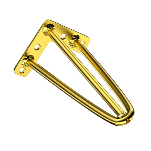 Osring 6 Inch Furniture Hairpin Legs Gold,1/2" Dia 3-Rods Metal Table Feet - color: Gold, size: 6 Inch