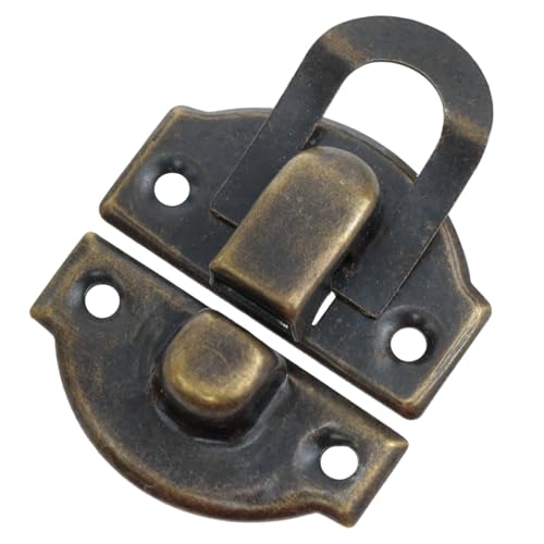 Bronze Duck Billed Latch Mini Small Hinges with Screws 30Pack